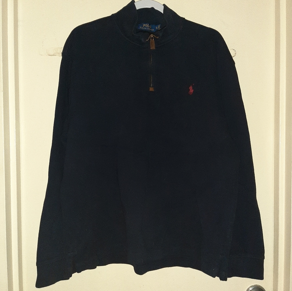 Ralph Lauren Polo 1/4 Zip Shirt Blue Men's GUC